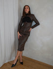 Eleni Faux Leather Dress