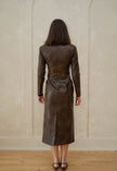 Eleni Faux Leather Dress